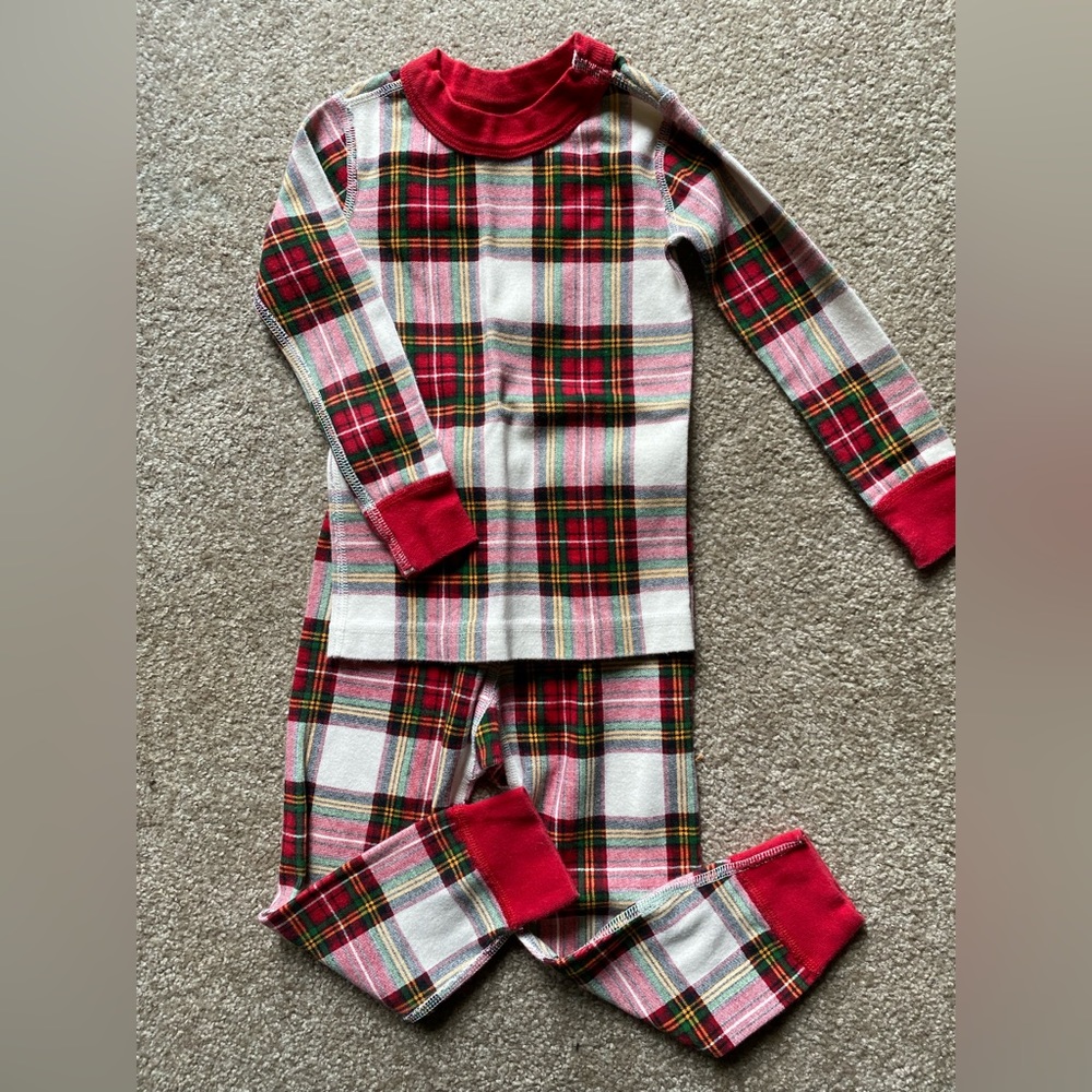 Hanna Andersson Plaid Christmas Pajamas (3T Girl or Boy)
